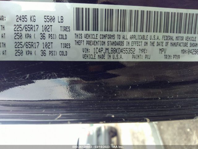1C4PJMLB8KD455352 Jeep Cherokee Latitude Plus