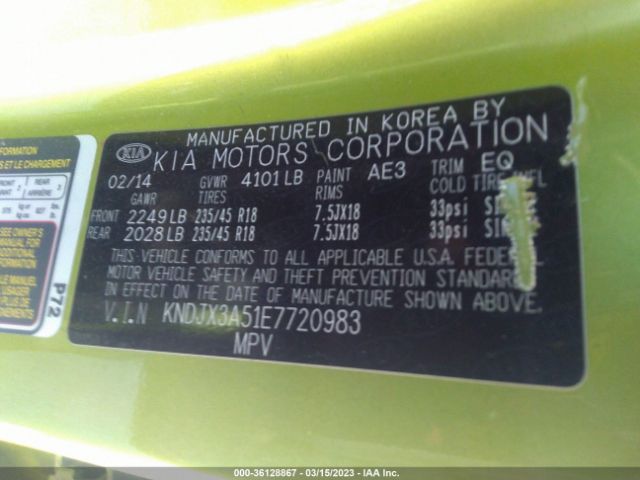 KNDJX3A51E7720983 KIA Soul !