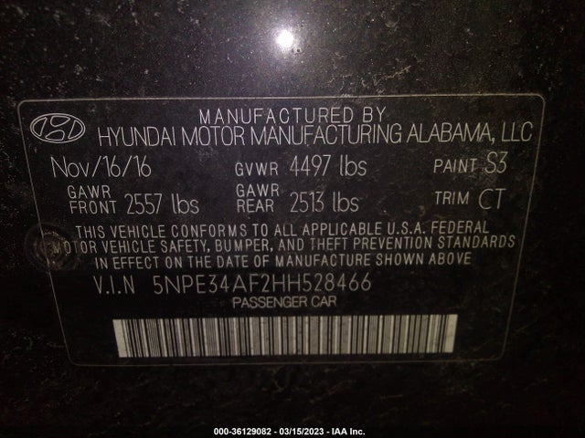 Hyundai Sonata Sport 2017 5NPE34AF2HH528466 Image 10