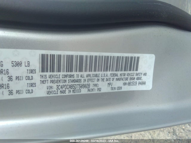 Dodge JOURNEY SE 2013 3C4PDCAB5DT509028 Image 9