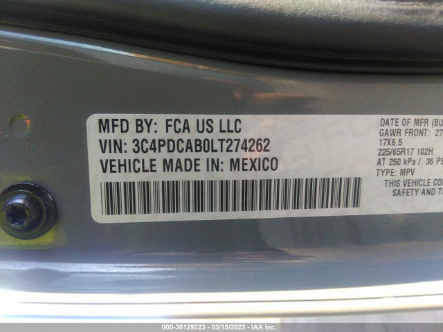 Dodge Journey Se Value 2020 3C4PDCAB0LT274262 Image 9