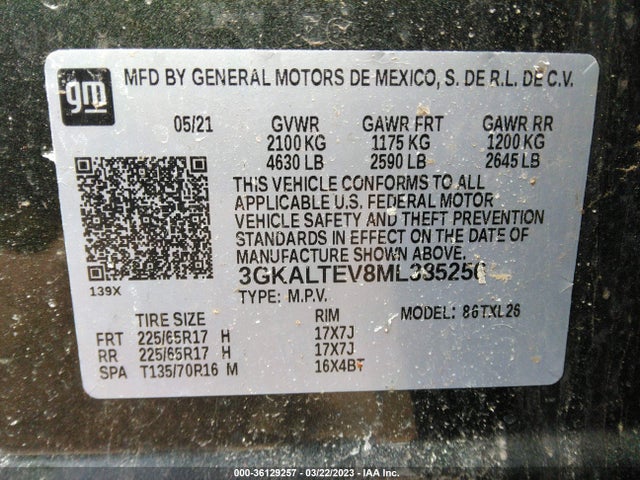 2021 GMC Terrain, VIN: 3GKALTEV8ML385256
