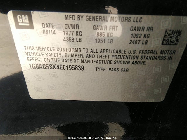 Cadillac Ats Performance Rwd 2014 1G6AC5SX4E0195839 Image 10