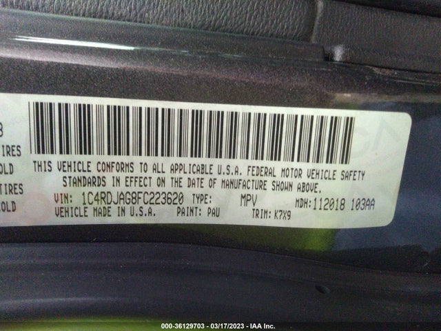 Dodge Durango Sxt 2015 1C4RDJAG8FC223620 Image 9