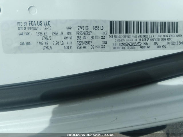 Dodge Grand Caravan American Value Pkg 2016 2C4RDGBG5GR192532 Image 9
