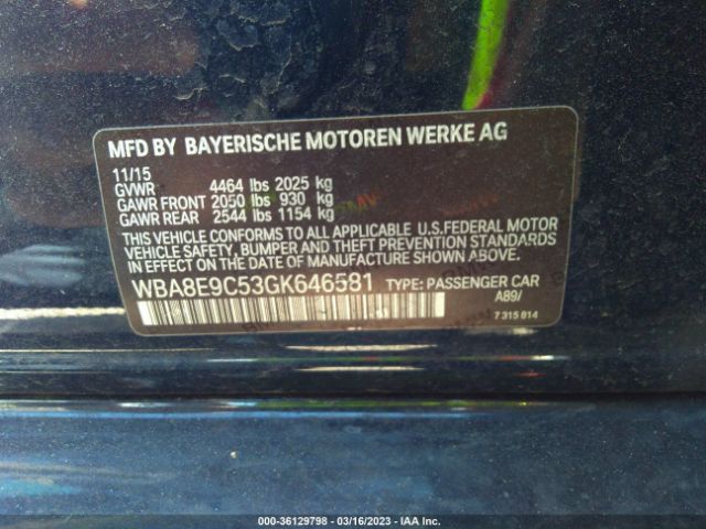 WBA8E9C53GK646581 BMW 3 Series 328i