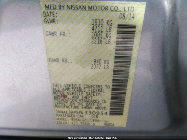 1N4AL3AP5FN330954 Nissan ALTIMA 2.5