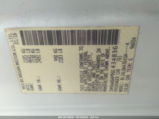 1N4AA6AP9GC434836 Nissan Maxima 3.5 S