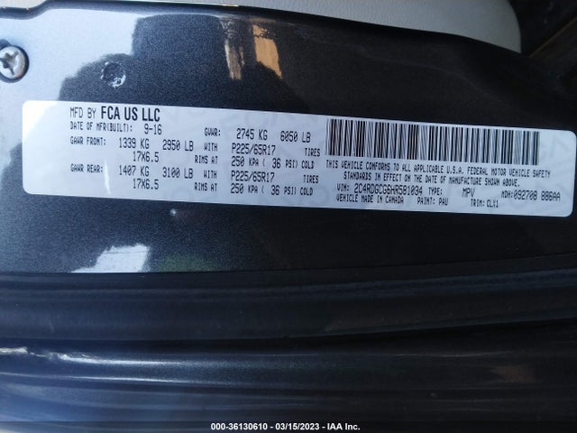 Dodge Grand Caravan Sxt 2017 2C4RDGCG6HR581034 Image 9