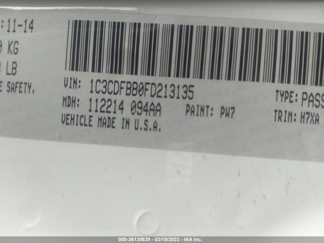 Dodge DART SXT 2015 1C3CDFBB0FD213135 Image 9