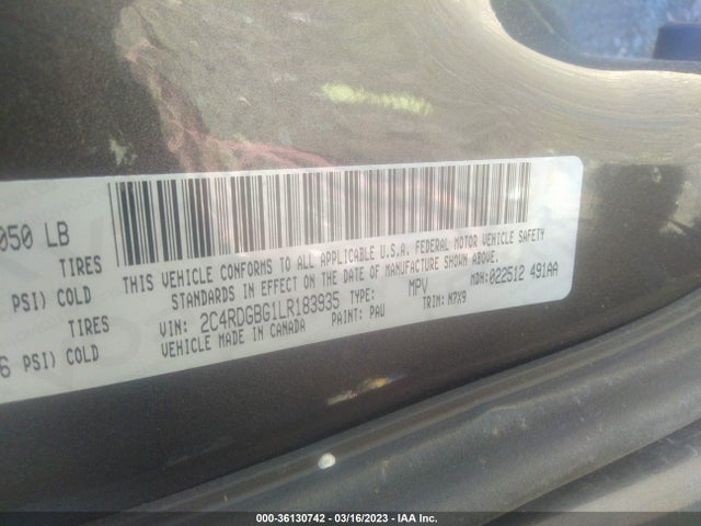 Dodge Grand Caravan Se Plus 2020 2C4RDGBG1LR183935 Image 9