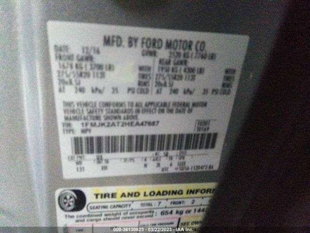 1FMJK2AT2HEA47687 Ford Expedition El Limited