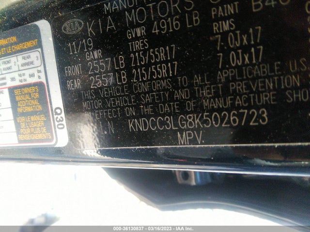 2019 Kia Niro, VIN: KNDCC3LG8K5026723