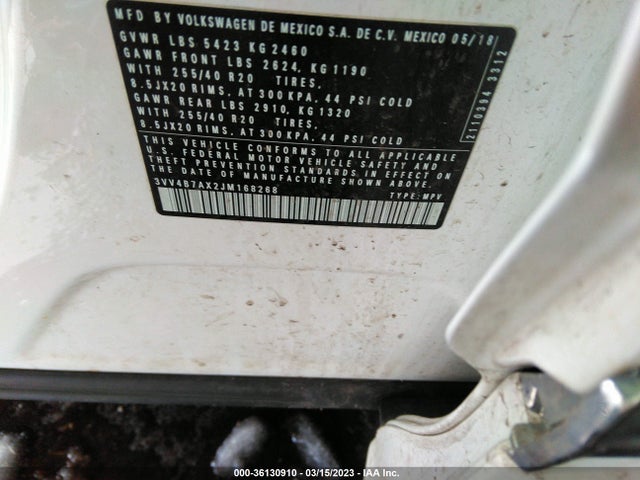 3VV4B7AX2JM168268 Volkswagen Tiguan Sel Premium