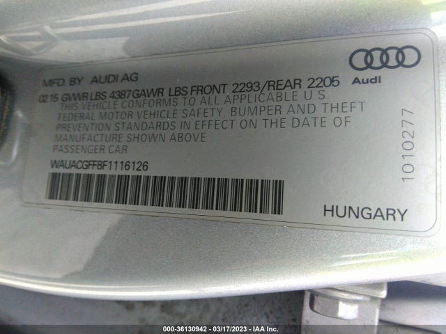 Audi A3 1.8t Premium 2015 WAUACGFF8F1116126 Image 9