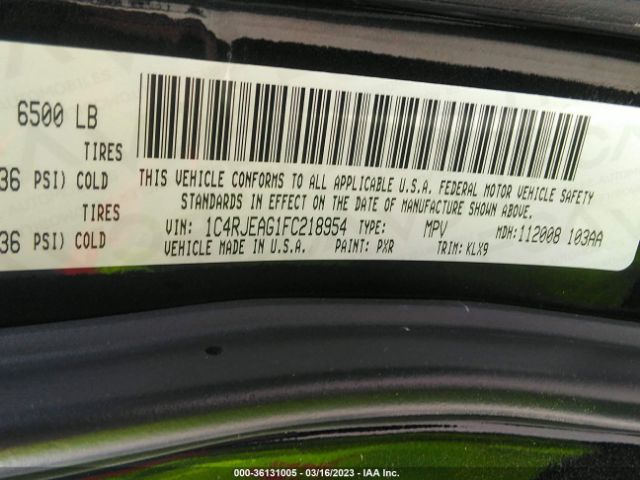 1C4RJEAG1FC218954 Jeep Grand Cherokee Altitude
