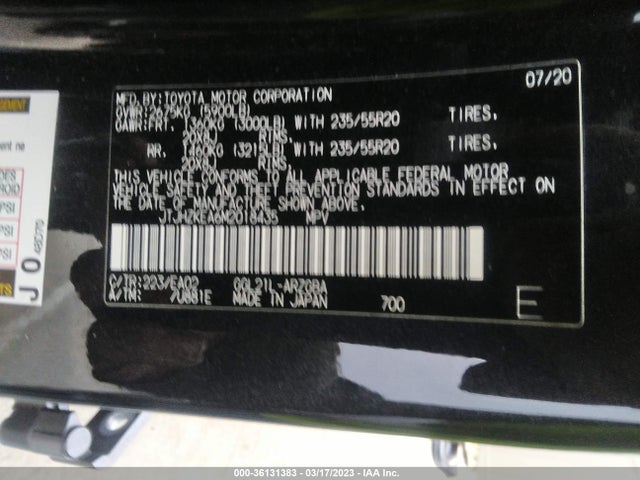 2021 Lexus RX, VIN: JTJHZKEA6M2018435