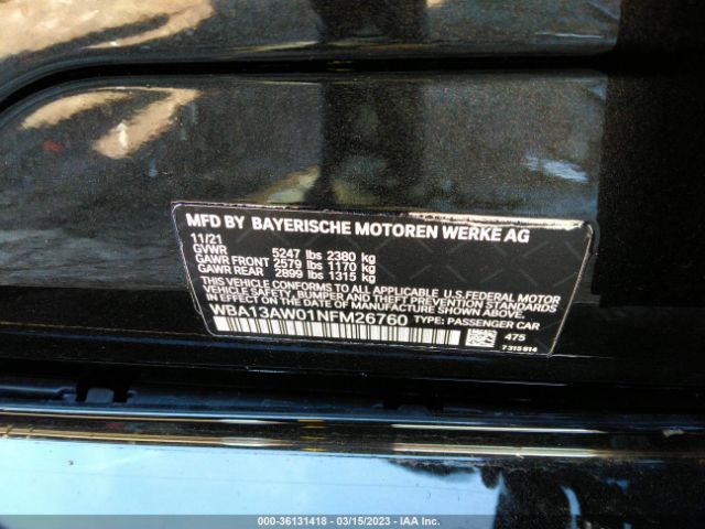 WBA13AW01NFM26760 BMW 4 Series M440i Xdrive