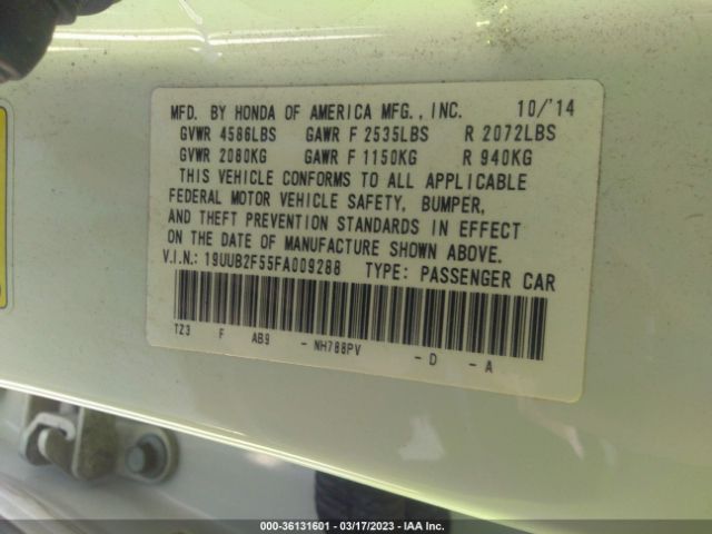 19UUB2F55FA009288 Acura Tlx V6 Tech