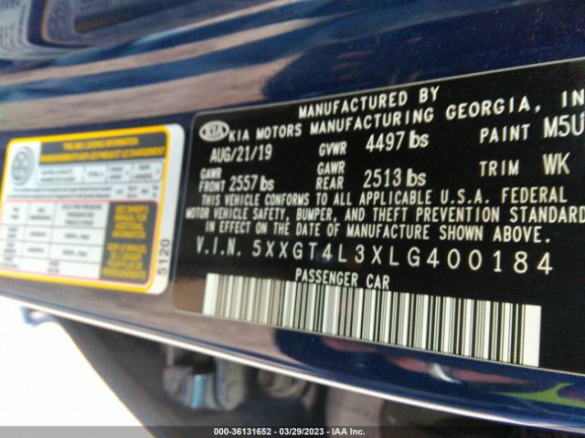 5XXGT4L3XLG400184 KIA Optima Lx