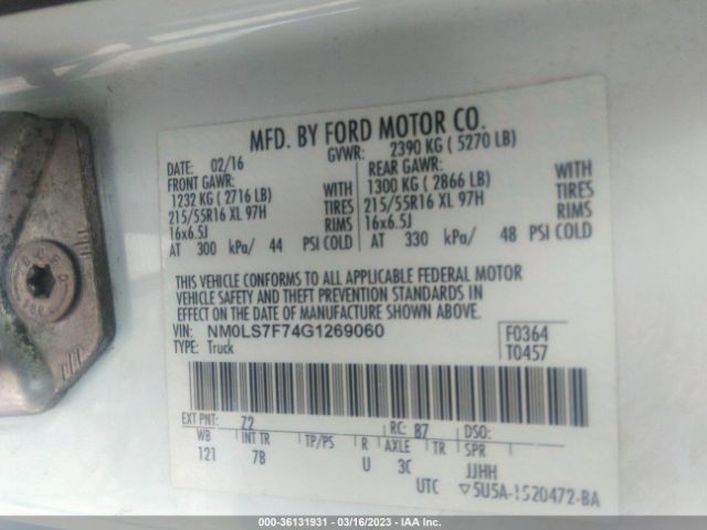 NM0LS7F74G1269060 Ford Transit Connect Xlt