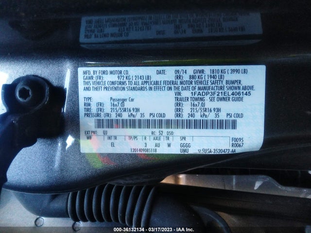 Ford FOCUS SE 2014 1FADP3F21EL406145 Image 10