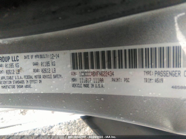 Chrysler 200 Limited 2015 1C3CCCABXFN622434 Image 9