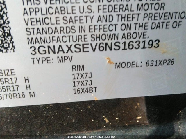 Chevrolet EQUINOX LS 2022 3GNAXSEV6NS163193 Image 9