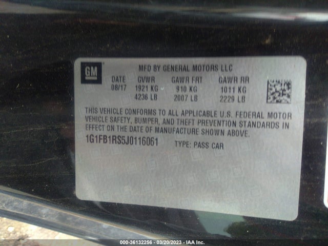 Chevrolet Camaro 1lt 2018 1G1FB1RS5J0116061 Image 10