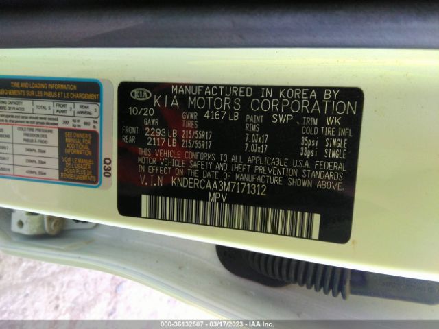 KNDERCAA3M7171312 KIA SELTOS EX