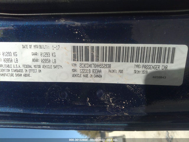 Dodge Charger Police 2017 2C3CDXKT6HH552938 Image 9