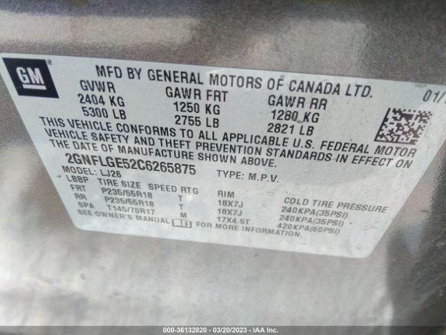 2GNFLGE52C6265875 Chevrolet Equinox