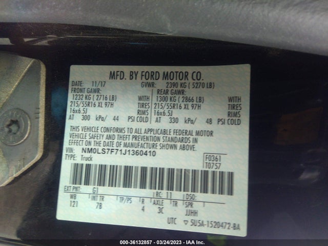 Ford Transit Connect Van Xlt 2018 NM0LS7F71J1360410 Image 11
