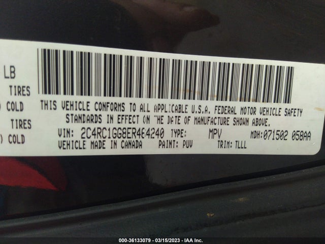 2C4RC1GG8ER464240 Chrysler Town & Country Limited