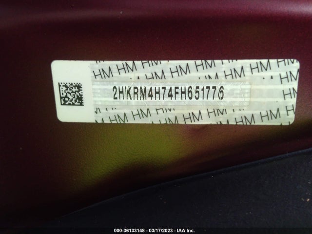 Honda Cr-v Ex-l 2015 2HKRM4H74FH651776 Image 9
