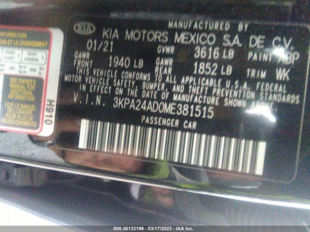 3KPA24AD0ME381515 KIA RIO LX