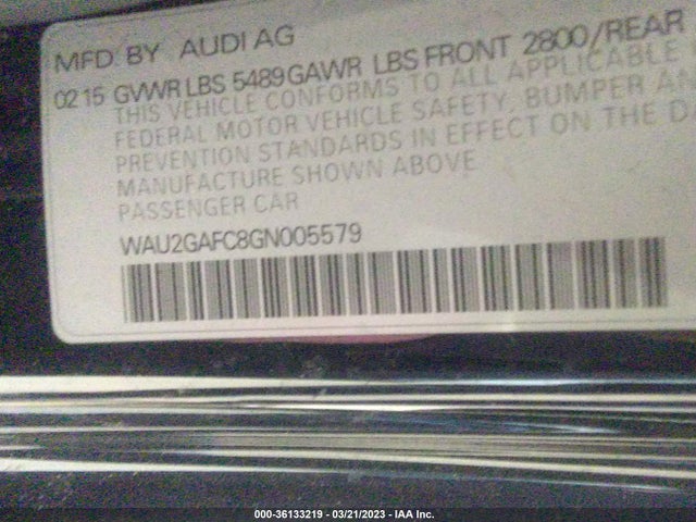 2016 Audi A7, VIN: WAU2GAFC8GN005579