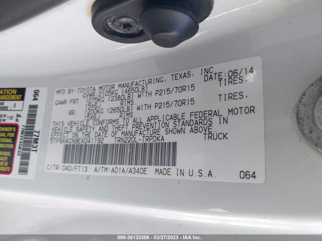 Toyota TACOMA 2014 5TFNX4CN9EX041192 Image 11