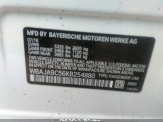 WBAJA9C56KB254880 BMW 5 Series 530e Iperformance