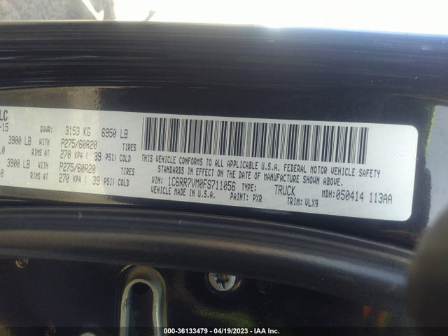 1C6RR7VM0FS711056 RAM 1500 Laramie