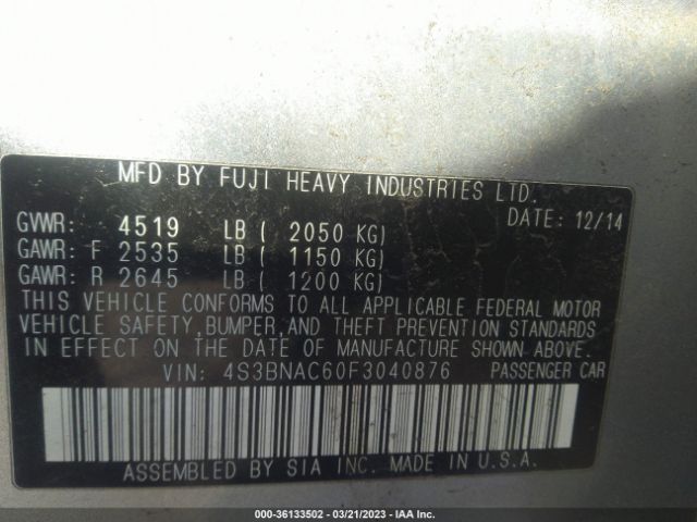 4S3BNAC60F3040876 Subaru Legacy 2.5i Premium