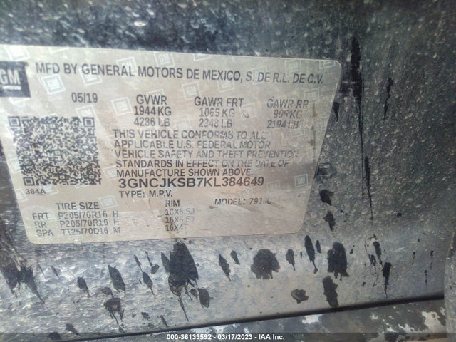 Chevrolet TRAX LS 2019 3GNCJKSB7KL384649 Image 9