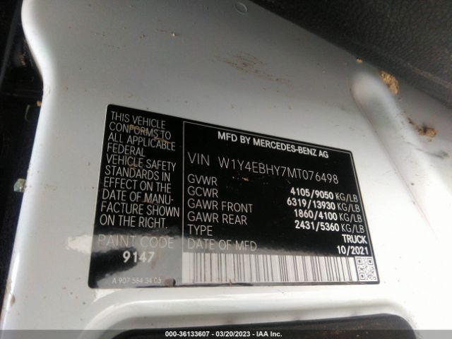 W1Y4EBHY7MT076498 Mercedes-Benz SPRINTER CARGO VAN