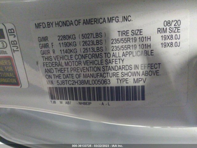 5J8TC2H38ML005063 Acura RDX