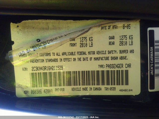 2C3KA43R16H211529 Chrysler 300