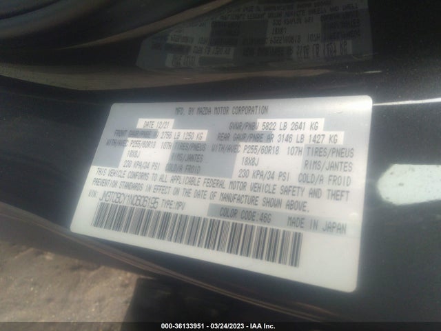 Mazda Cx-9 Touring 2022 JM3TCBCY1N0606195 Image 10