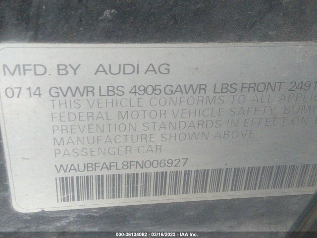 WAUBFAFL8FN006927 Audi A4 PREMIUM