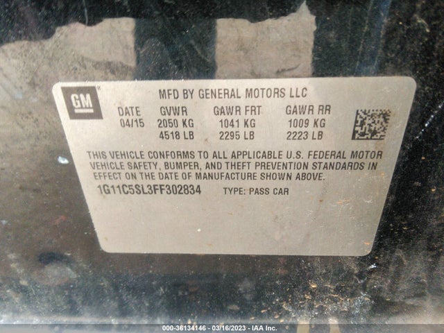 Chevrolet MALIBU LT 2015 1G11C5SL3FF302834 Image 10