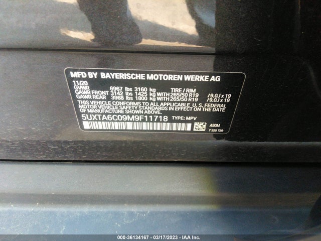 BMW X5 Xdrive45e 2021 5UXTA6C09M9F11718 Image 10