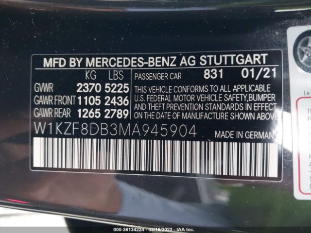 W1KZF8DB3MA945904 Mercedes-Benz E-class E 350